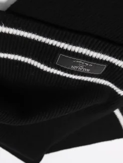 Sciarpa Balmain in lana vergine a coste