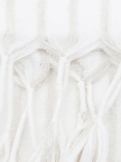 Sciarpa Brunello Cucinelli in lana e lino a righe jacquard