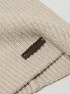 Sciarpa di lana a righe con logo Paolo Pecora