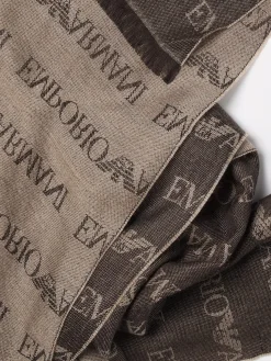 Sciarpa Emporio Armani con logo all-over