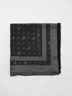 Sciarpa Emporio Armani in viscosa con logo jacquard