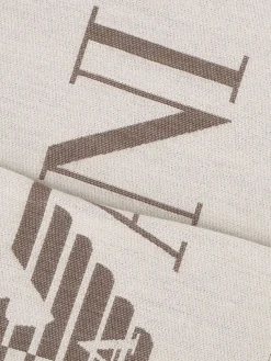 Sciarpa Emporio Armani in viscosa in misto lana con logo jacquard