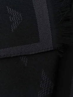 Sciarpa Emporio Armani in lana con Eagle jacquard