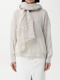 Sciarpa Ethnic Print Brunello Cucinelli in lino stampato