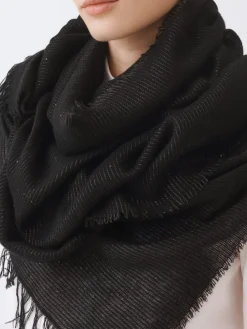 Sciarpa Fabiana Filippii in cashmere e seta con paillettes ricamate