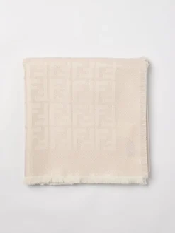 Sciarpa FF Fendi in lana con monogram jacquard