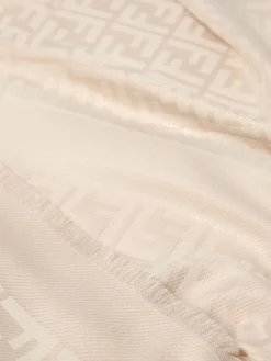 Sciarpa FF Fendi in lana con monogram jacquard