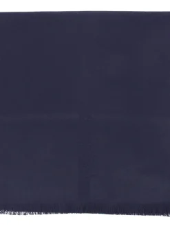 Sciarpa in pura lana con maxi logo ricamato