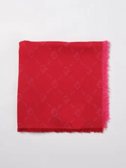 Sciarpa Love Birds Pinko in modal con monogram jacquard