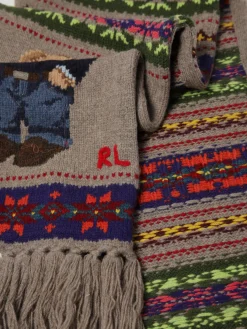 Sciarpa Polo Ralph Lauren in lana con lavorazione a maglia