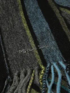 Sciarpa PS Paul Smith in lana a righe multicolor