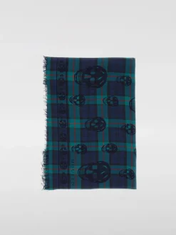 Sciarpa Skull McQueen in lana stampa tartan