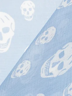 Sciarpa Skull McQueen in seta stampata