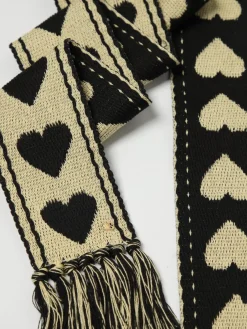 Sciarpa Valentino Garavani in cotone con cuori jacquard