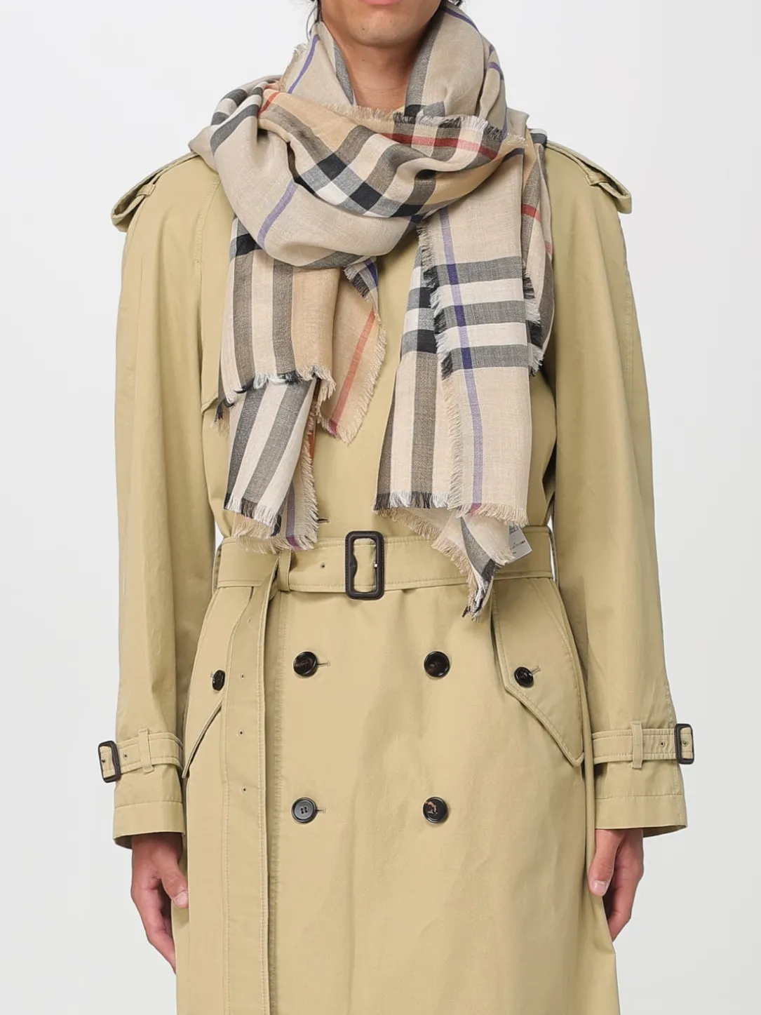 Sciarpa Vintage Check Burberry in misto lana e seta