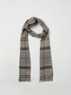 Sciarpa Welton Barbour in cotone e lino stampa tartan