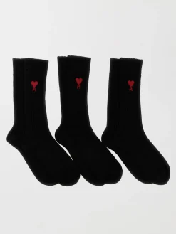 Set 3 paia di calze Ami Paris in misto cotone