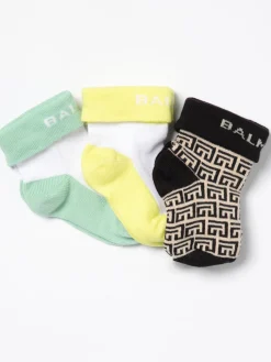 Set 3 paia di calze in misto cotone Balmain