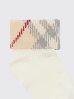 Set 2 paia di calze Vintage Check Burberry in cotone jacquard