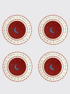 Set 4 piatti da frutta Bitossi Home in porcellana con stampa