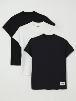 Set 3 t-shirt basic in cotone Jil Sander