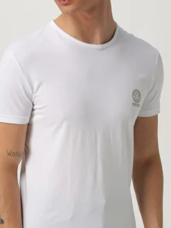 Set 2 T-shirt in cotone con logo Medusa Versace