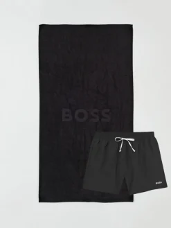 Set costume e telo da bagno con logo Boss