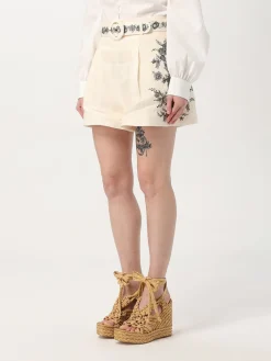 Shorts con cintura in lino Zimmermann