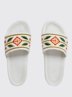 Sliders Casablanca in spugna ricamata e gomma