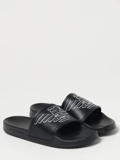 Sliders Emporio Armani Swimwear in pelle sintetica