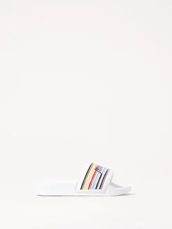 Sliders MSGM Kids in gomma con stampa a righe