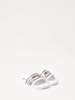 Sliders MSGM Kids in gomma con stampa a righe