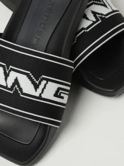 Sliders Pool Alexander Wang in nylon con logo jacquard