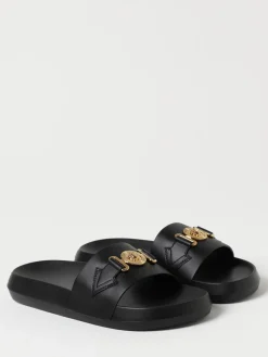 Sliders Versace in pelle con Medusa