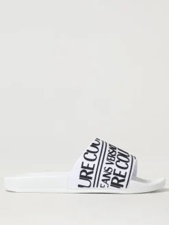 Sliders Versace Jeans Couture in gomma con logo all over
