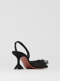 Slingback Begum Amina Muaddi in mesh con fibbia gioiello