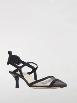 Slingback Colibri Fendi in nylon e pelle