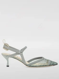 Slingback Colibri Fendi in nylon e pelle