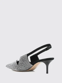 Slingback Coperni in camoscio con strass all over