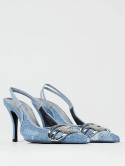 Slingback D-Venus SB Diesel in denim di cotone candeggiato