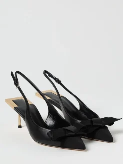 Slingback Elisabetta Franchi in nappa con fiocco in raso