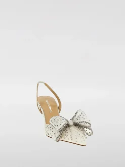 Slingback Le Cadeau Mach&Mach in nylon a rete con strass e fiocco