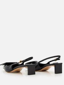 Slingback Les Slingbacks Duelo Jacquemus in nappa con placche geometriche