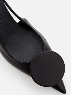 Slingback Les Slingbacks Duelo Jacquemus in nappa con placche geometriche