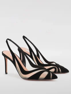 Slingback Lune Aquazzura in nylon a rete e camoscio