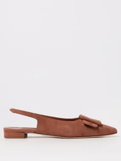 Slingback Maylura Manolo Blahnik in camoscio con fibbia decorativa