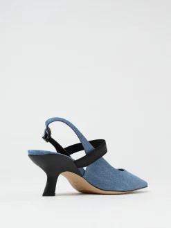 Slingback Vic Matiè in denim di cotone