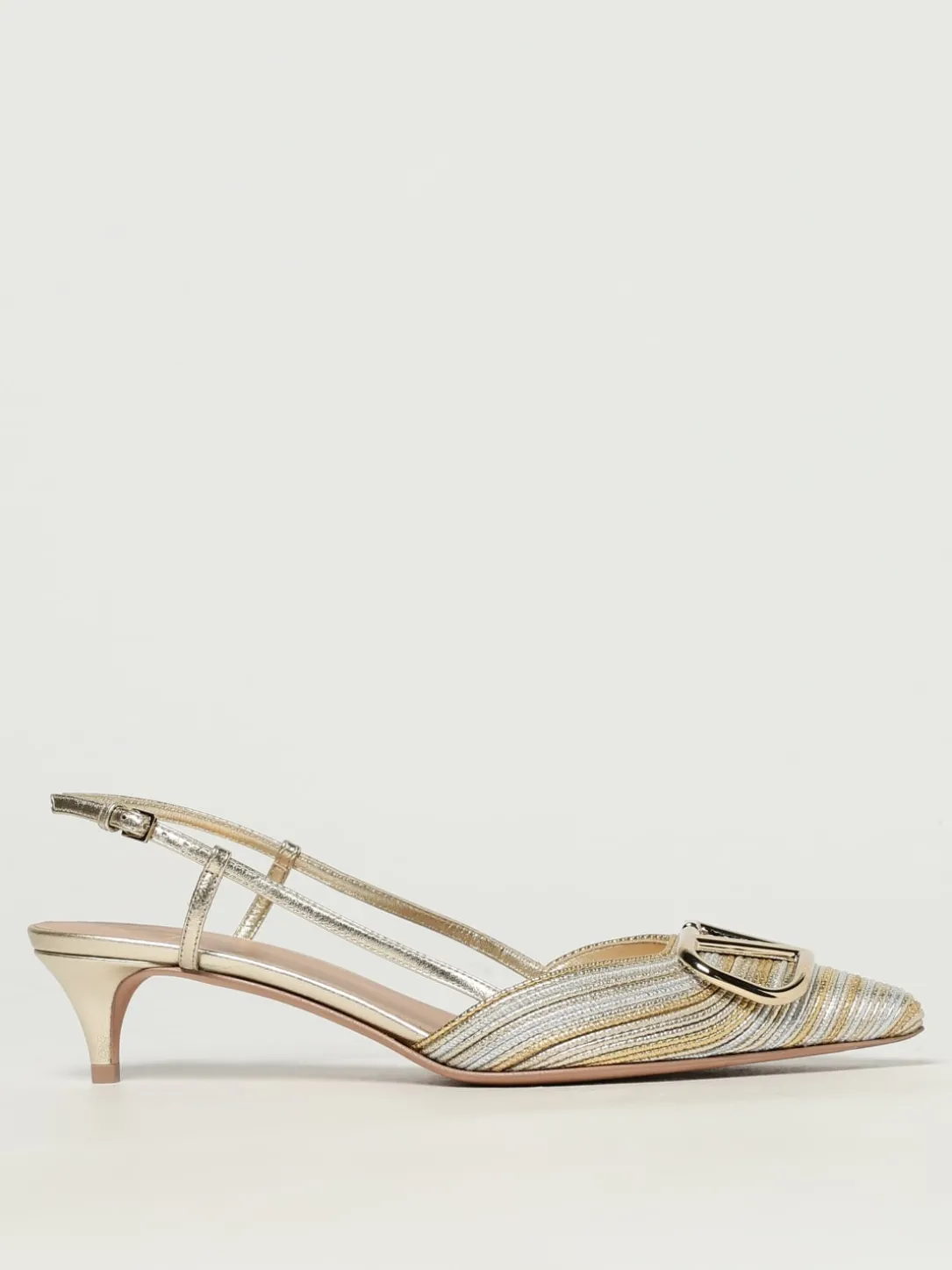 Slingback VLogo Signature Valentino Garavan in pelle laminata