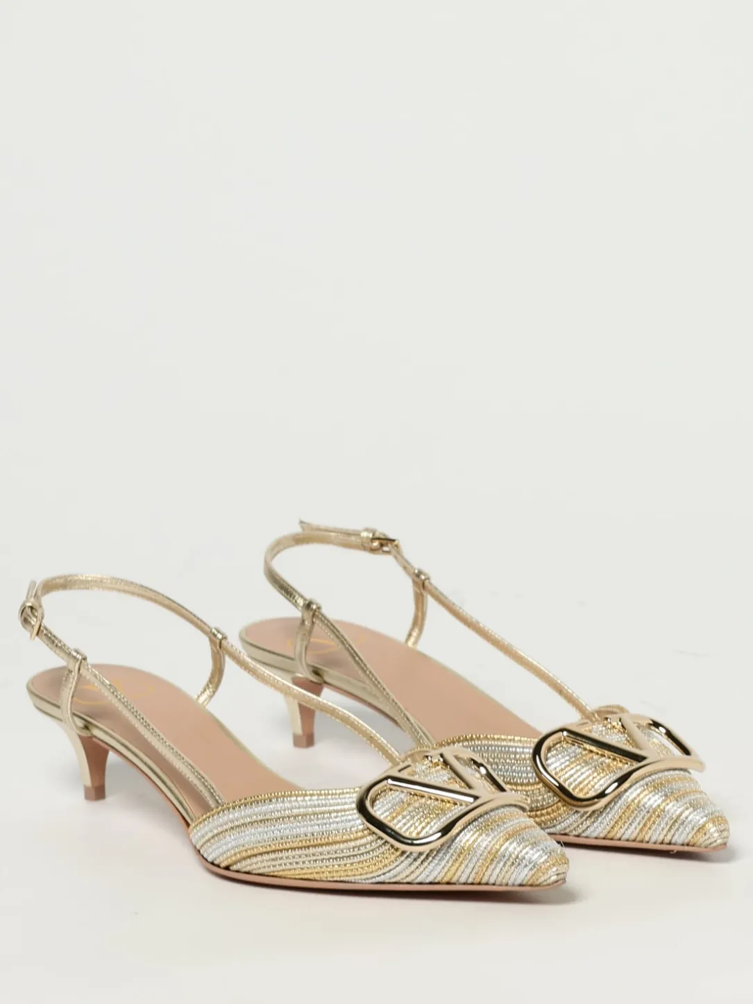 Slingback VLogo Signature Valentino Garavan in pelle laminata