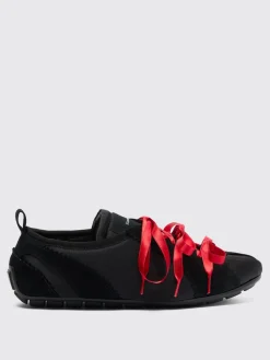 Sneakers Ballerina Grip Simone Rocha in camoscio e raso con fiocchi
